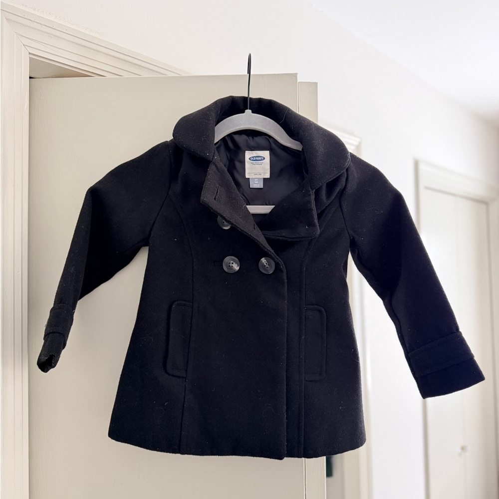 Old Navy Children's Black Double-Breasted Peacoat - 4T